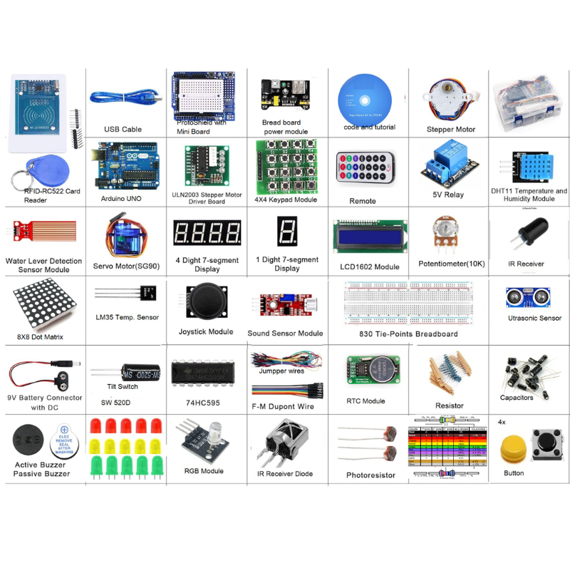 RFID Arduino Super Starter Kit with RC522 Card Reader & Protoshield with Mini Board - Image 2