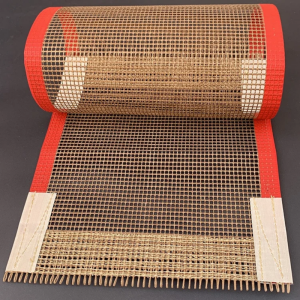 PTFE Coated Fiberglass Mesh Conveyor Belt for UV Curing Systems 619mmx6100mm